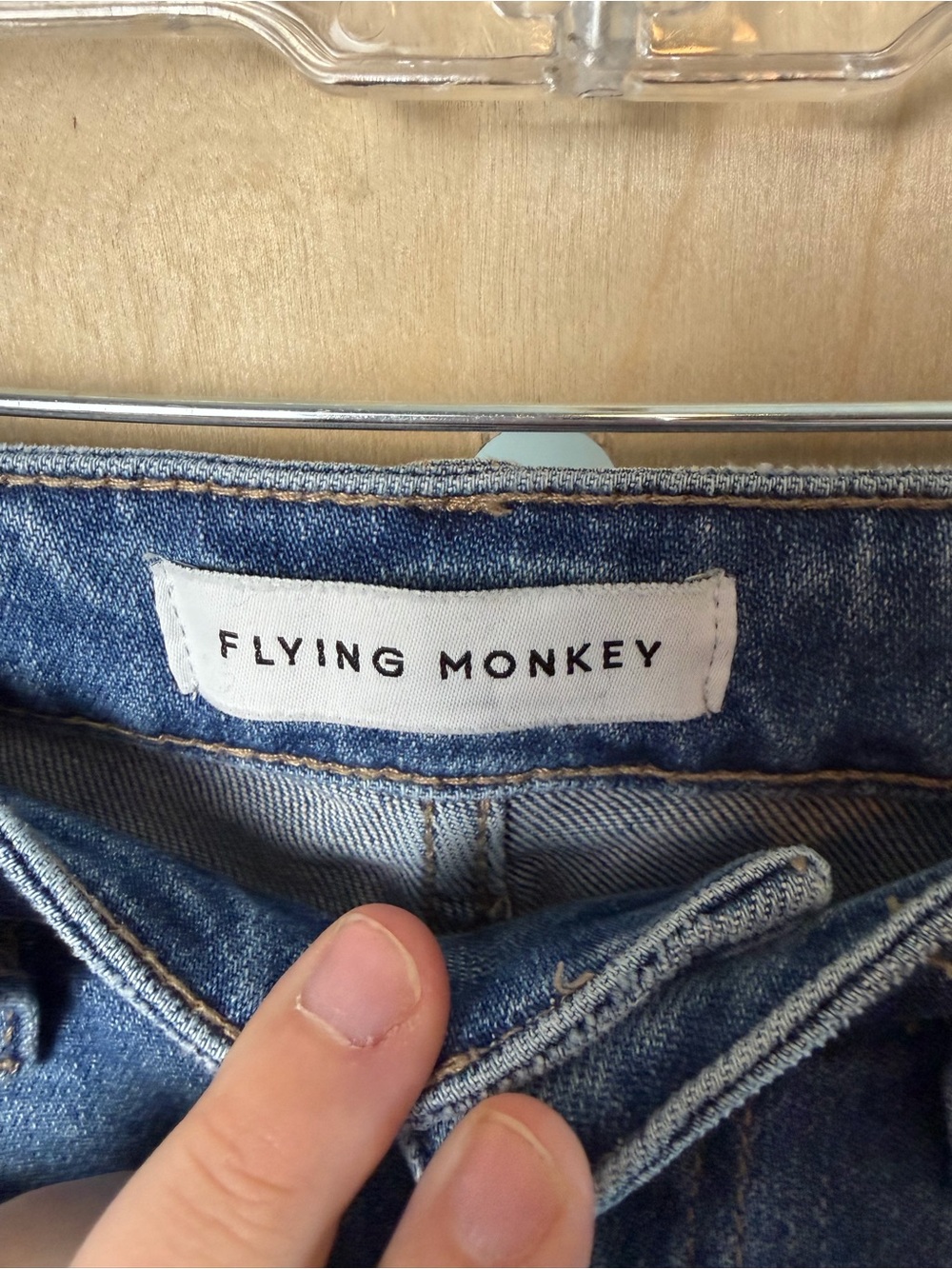Flying Monkey On Target - Super High Rise Wide Leg Jeans Style #F5922 Size 26 - Picture 5 of 8